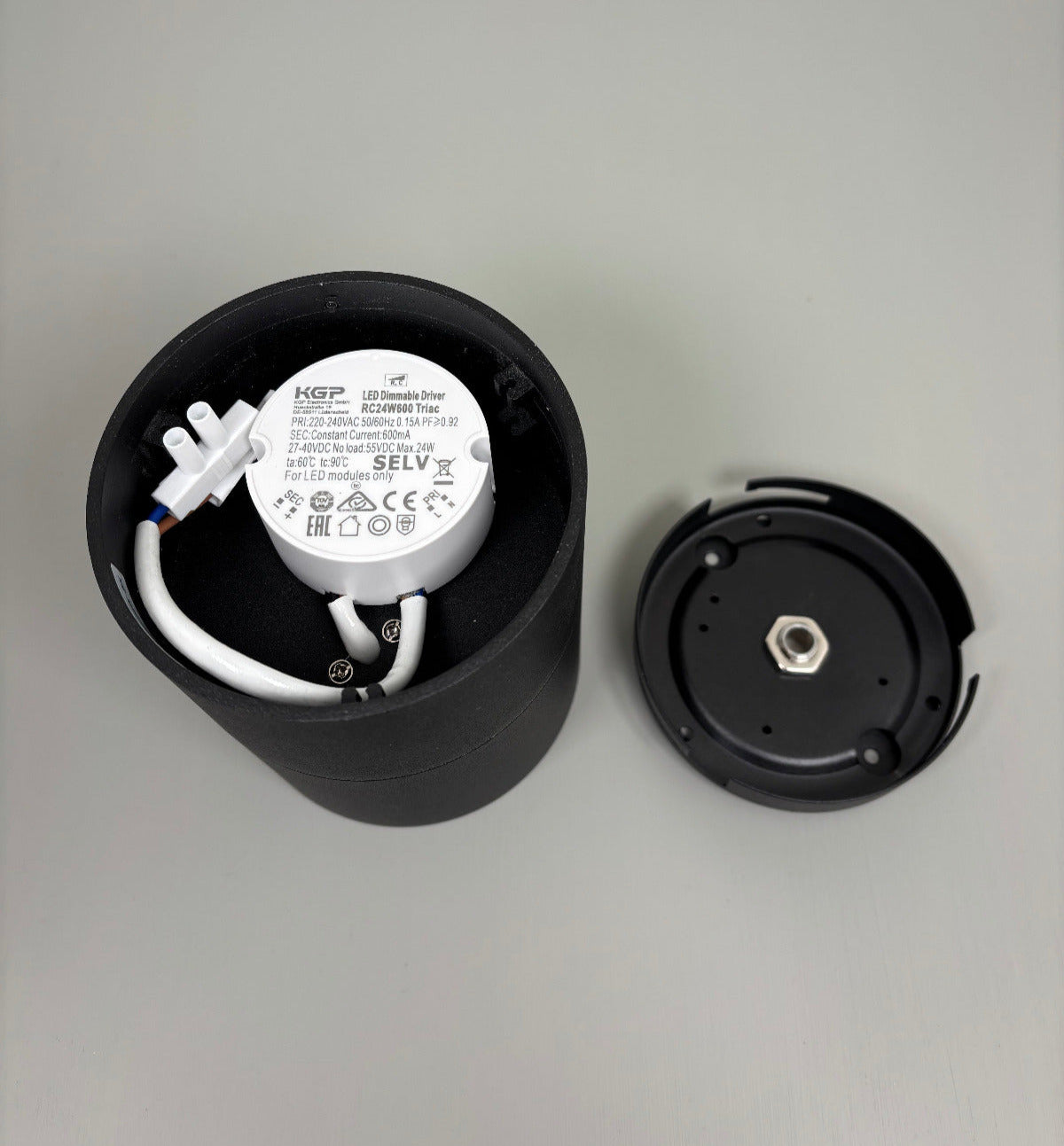 LED-Deckenstrahler, dreh- und neigbar, schwarz, 1flg. 24W