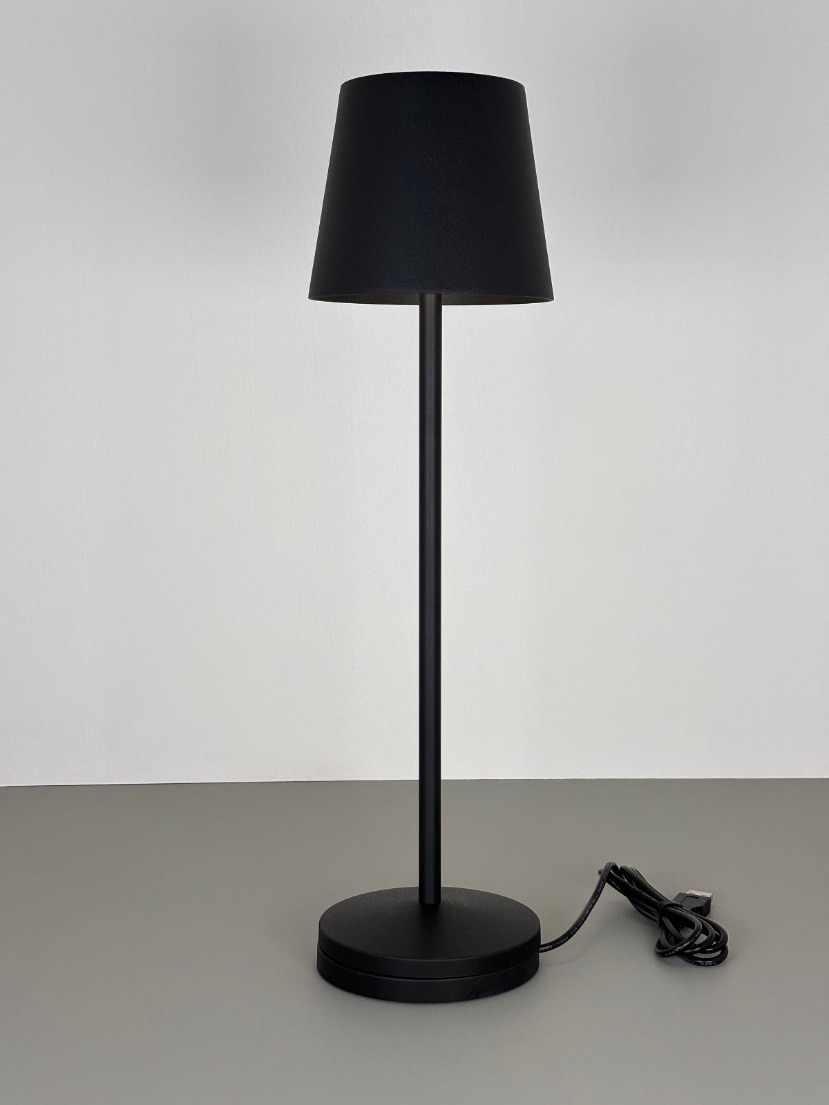 LED-Tischleuchte, schwarz, Akku, dimmbar, classic