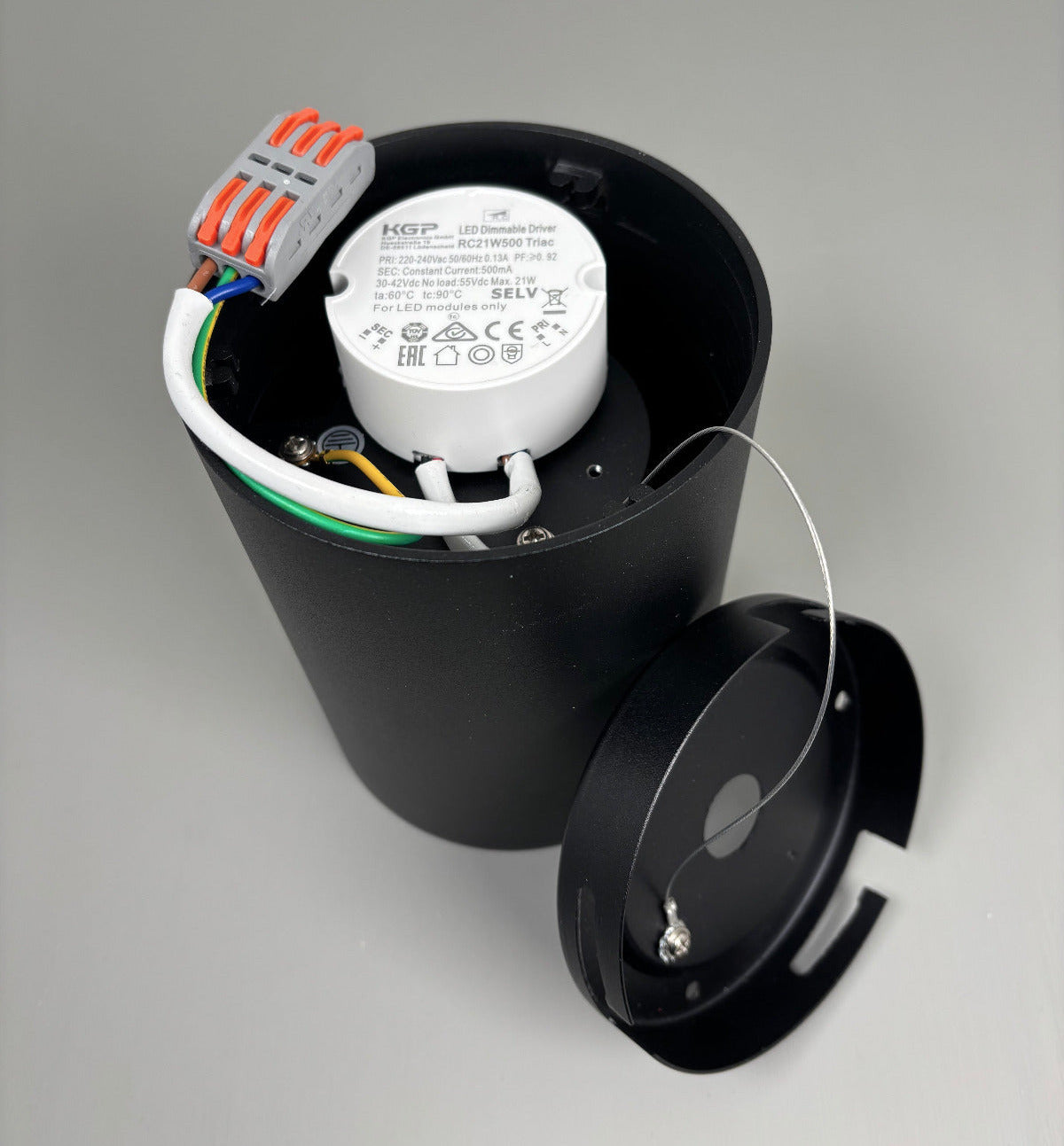 LED-Deckenstrahler, schwarz, 1flg. 20W, IP54, beweglich