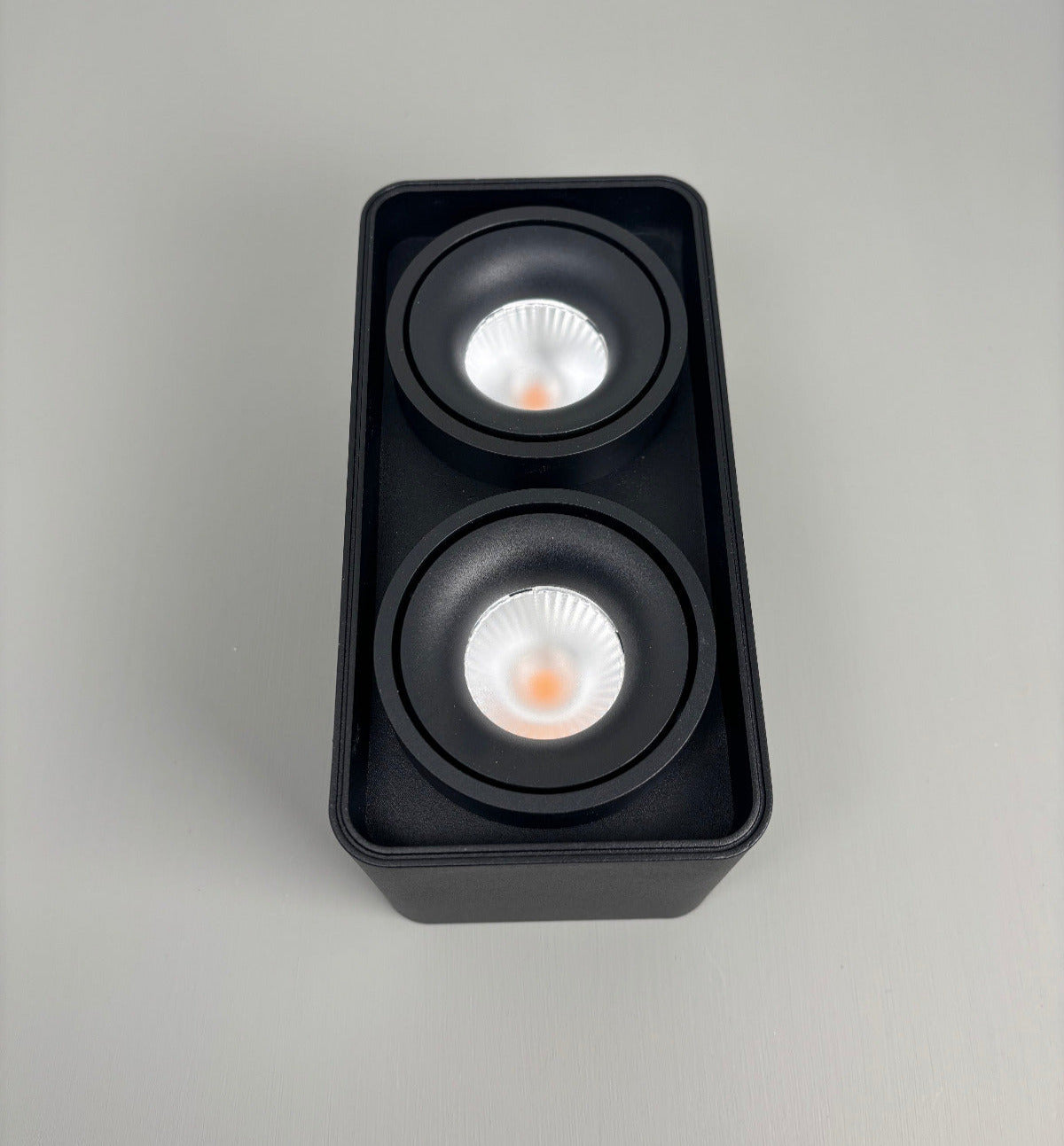 LED-Deckenstrahler, dreh- und neigbar, schwarz, 2flg. 16W