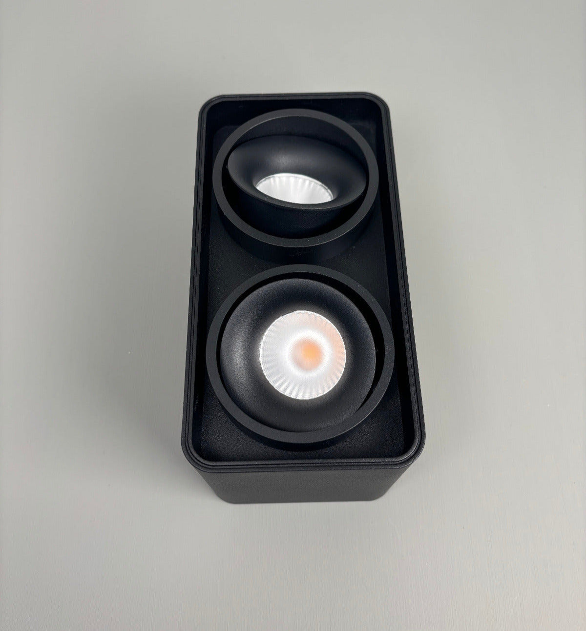 LED-Deckenstrahler, dreh- und neigbar, schwarz, 2flg. 16W