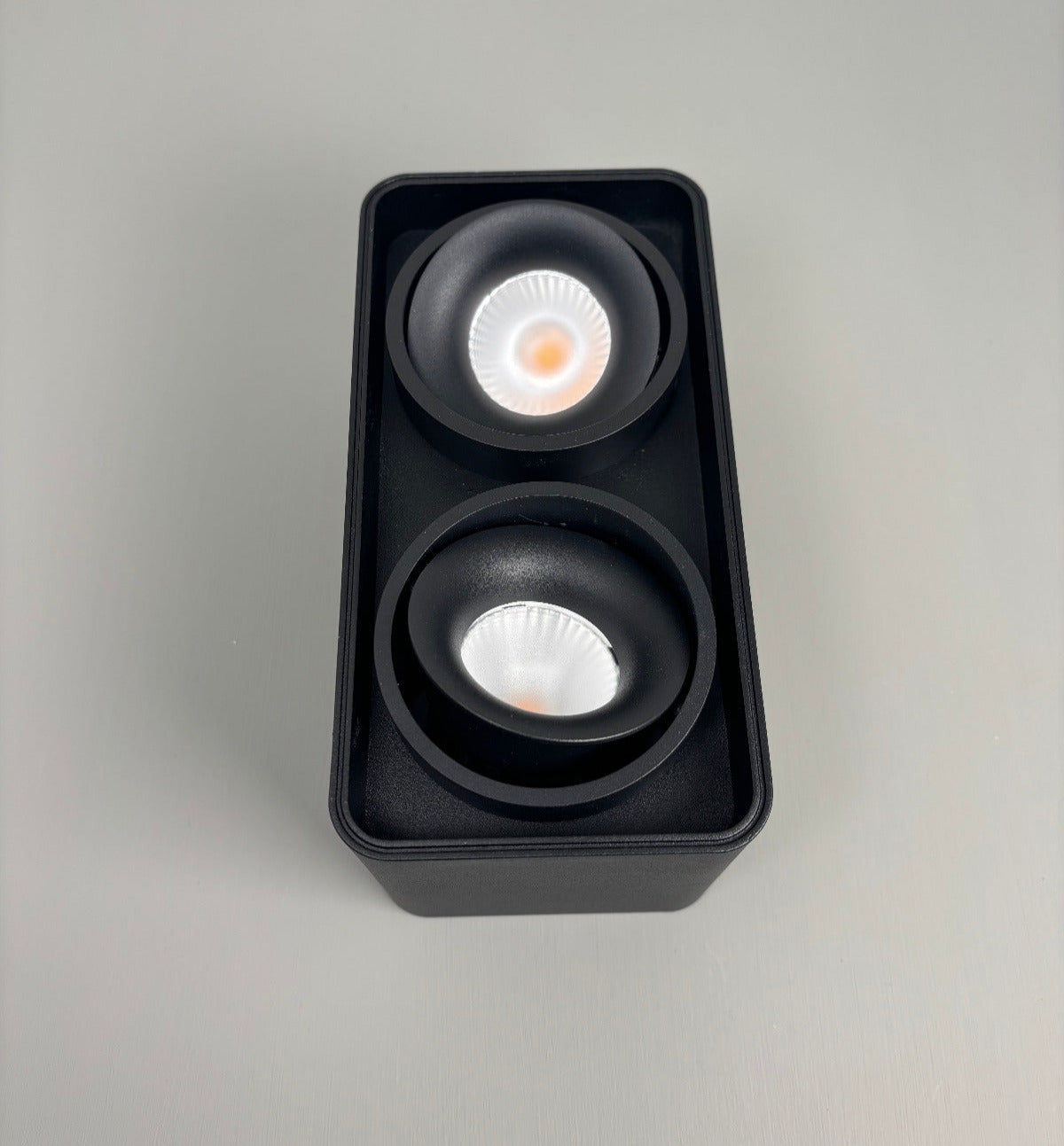 LED-Deckenstrahler, dreh- und neigbar, schwarz, 2flg. 16W