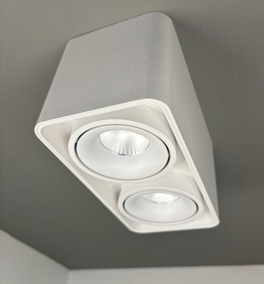 LED-Deckenstrahler, weiß, 2flg. 16W, beweglich