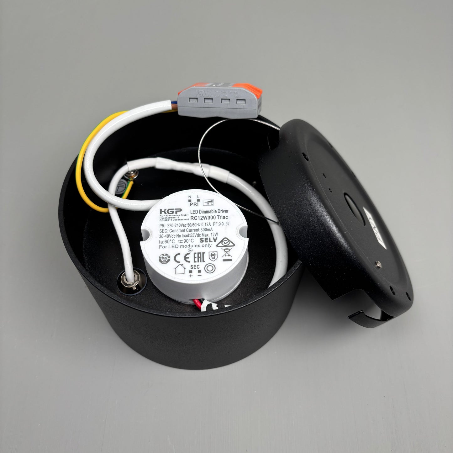 LED-Deckenleuchte, schwarz, 1flg. 12W, IP54