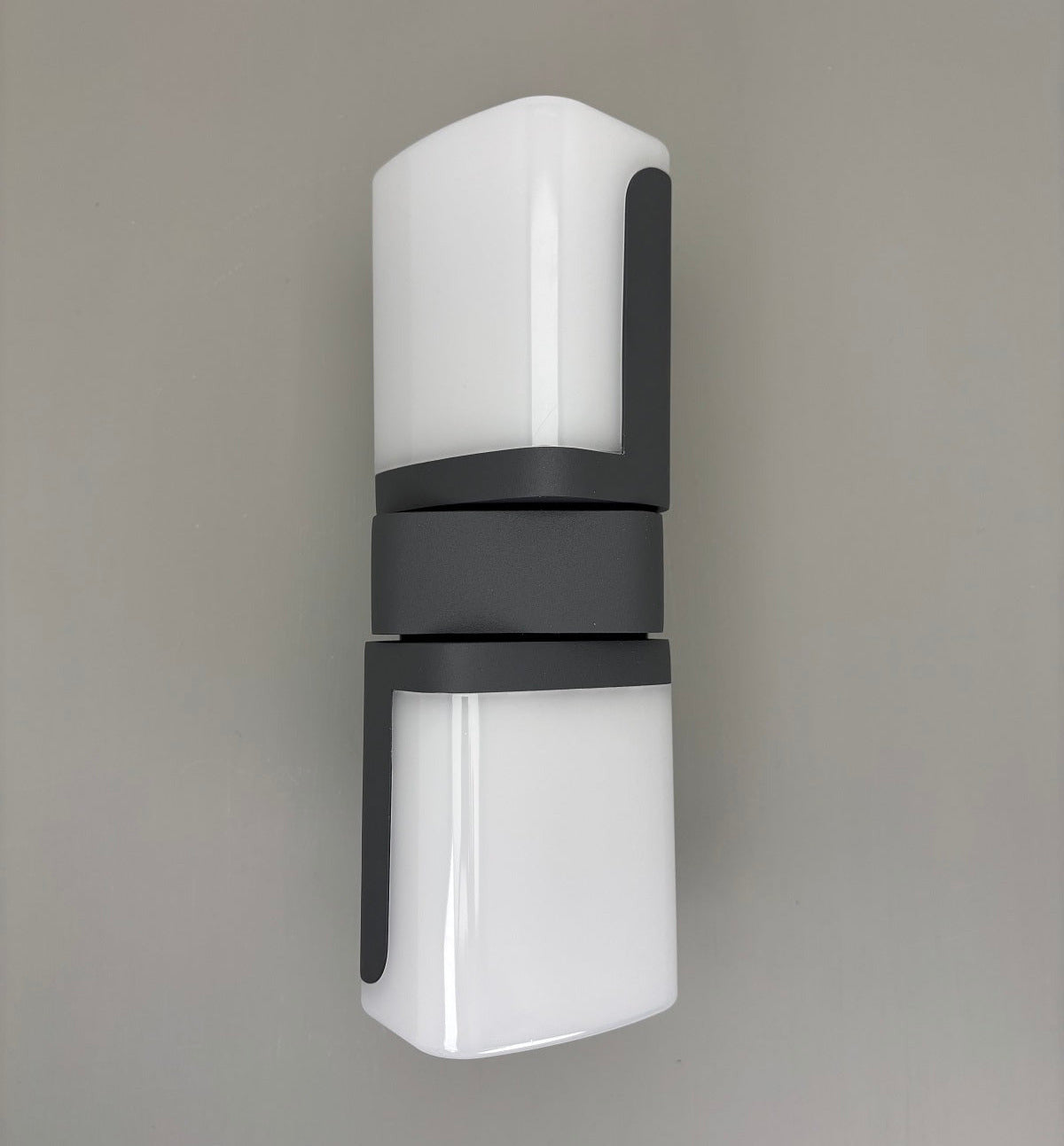 Außenwandleuchte drehbar, grau, 2flg. 12.5W,