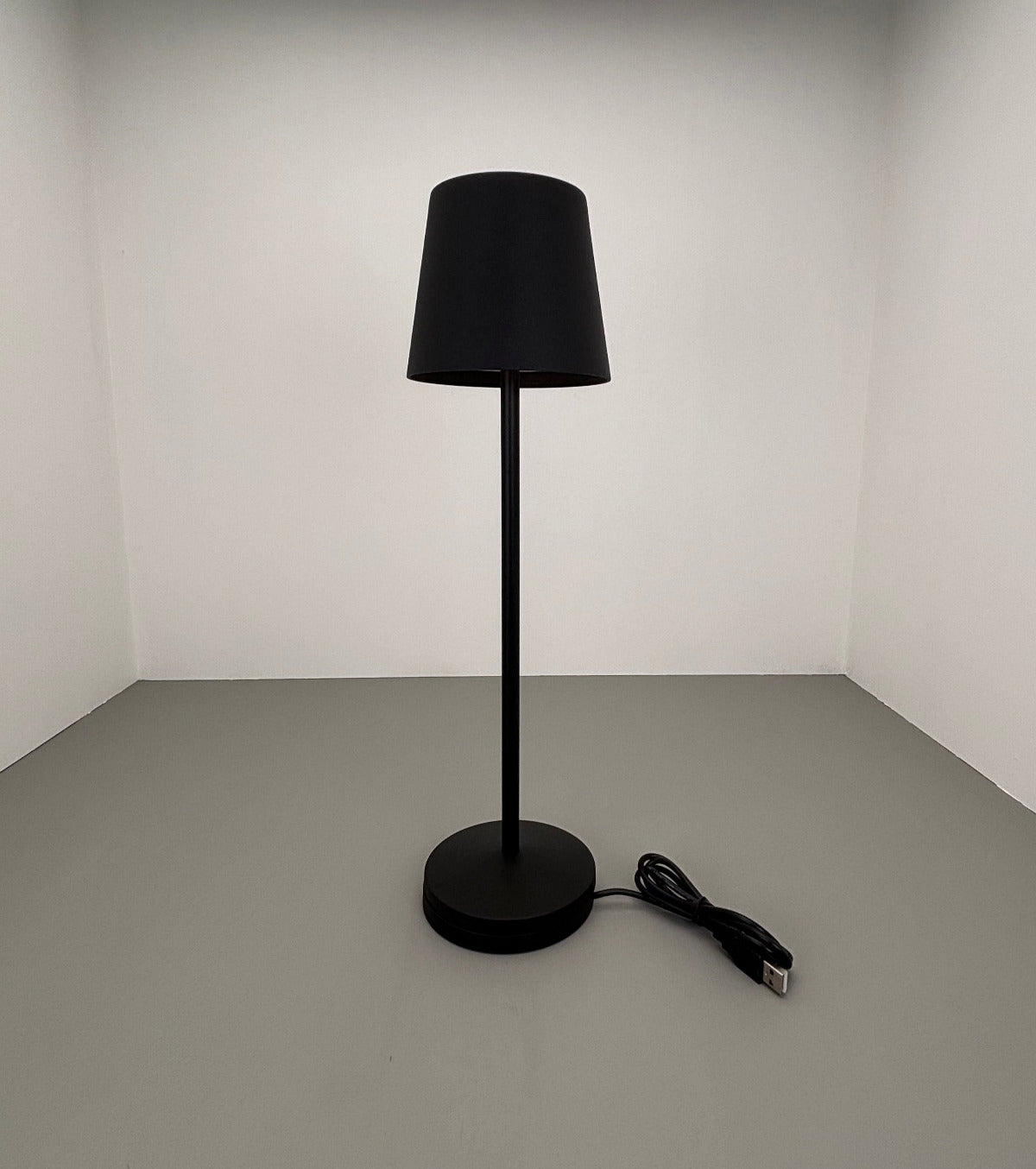 LED-Tischleuchte, schwarz, Akku, dimmbar, classic