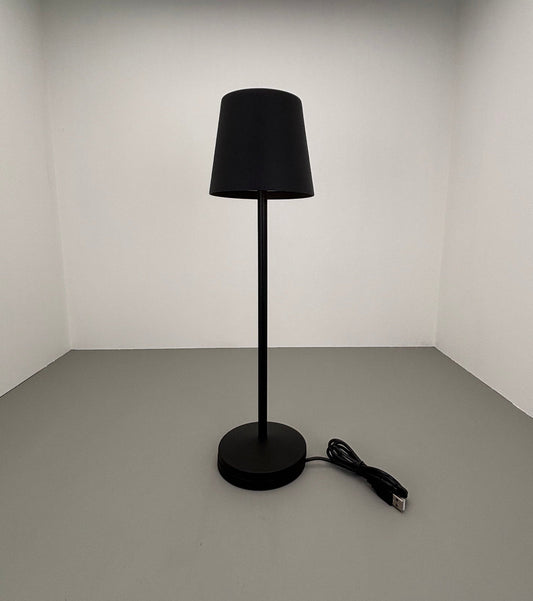 LED-Tischleuchte, schwarz, Akku, dimmbar, classic