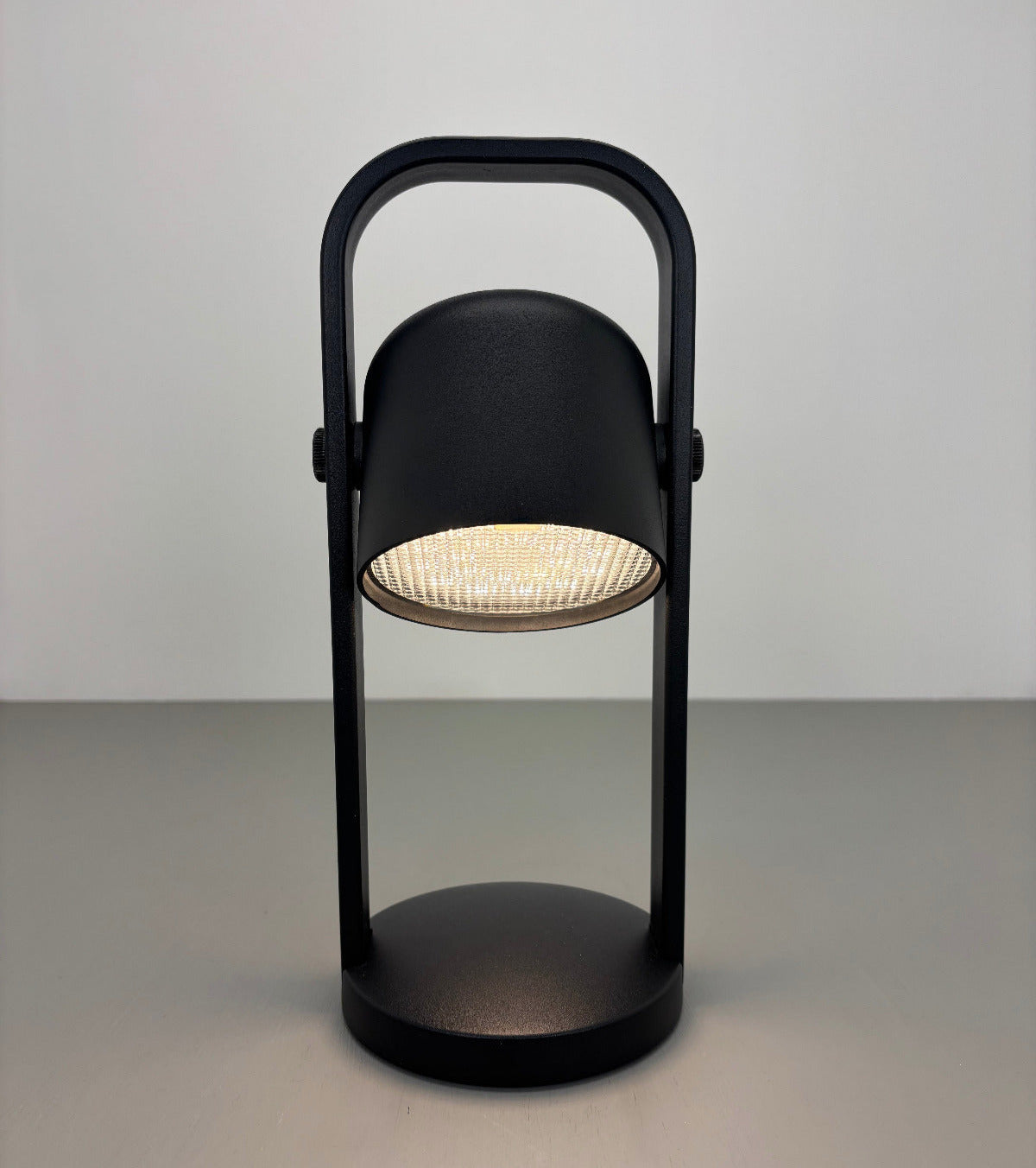 LED-Tischleuchte, grau/schwarz, Akku, dimmbar, IP54