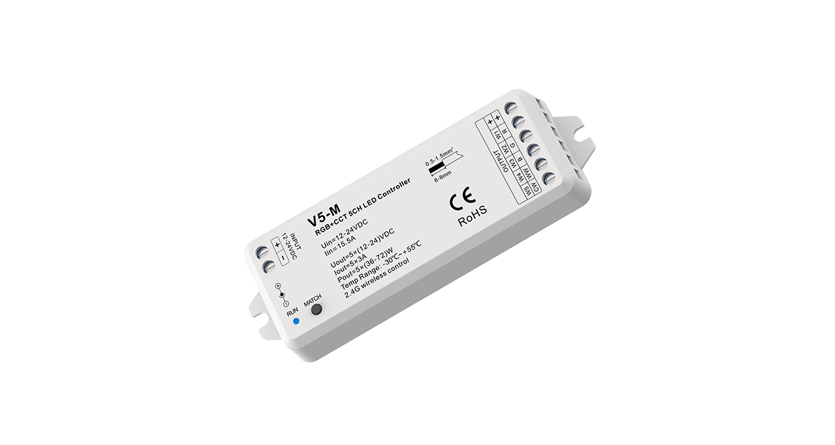 2.4G RF RGB+CCT Controller Kit - dimmbar - Farbtemp. -wechsel