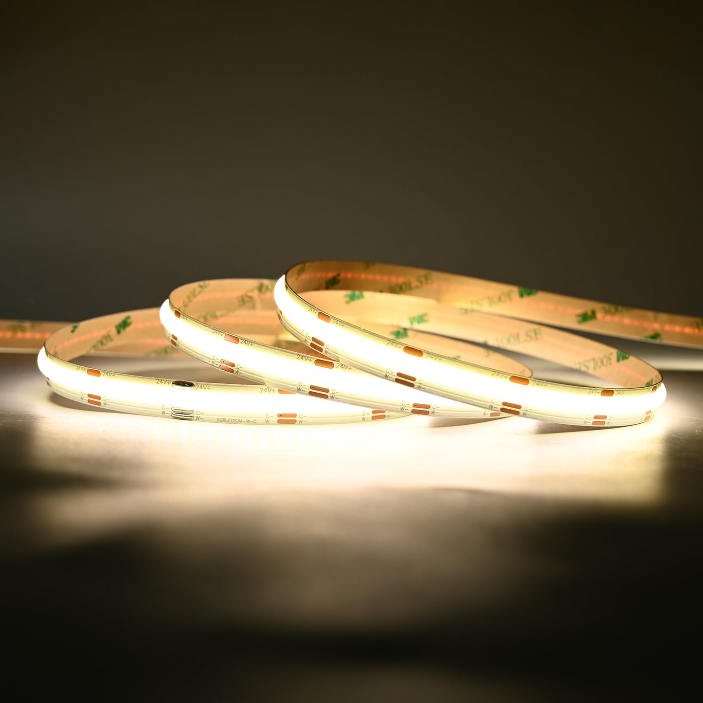 CCT COB LED Band 24V / 14W´M / 608 LEDs´M / 500cm