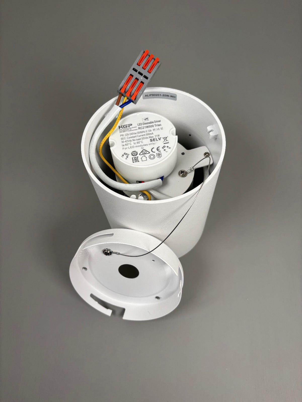 LED-Deckenstrahler, neigbar, weiß, 1flg. 20W, IP54, beweglich