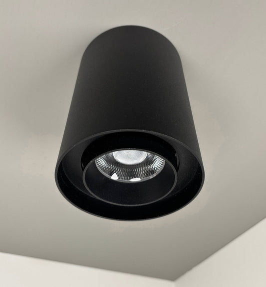 LED-Deckenstrahler, schwarz, 1flg. 20W, IP54, beweglich