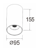 LED-Deckenstrahler, weiß, 1flg. 25W,