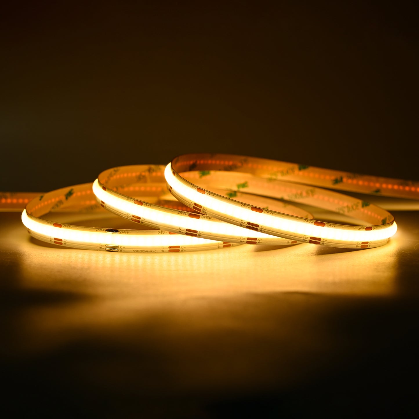 CCT COB LED Band 24V / 14W´M / 608 LEDs´M / 500cm